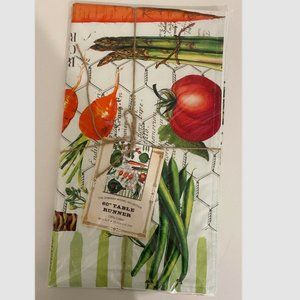 Michel Design Works Table Runner 60" x 16.5" Vegetable Garden